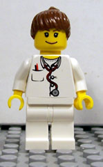 LEGO Minifigure-Doctor-Town / City / Hospital-doc033-Creative Brick Builders